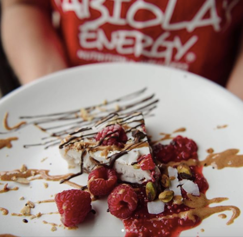 Vegan Cheesecake con Maca Canela