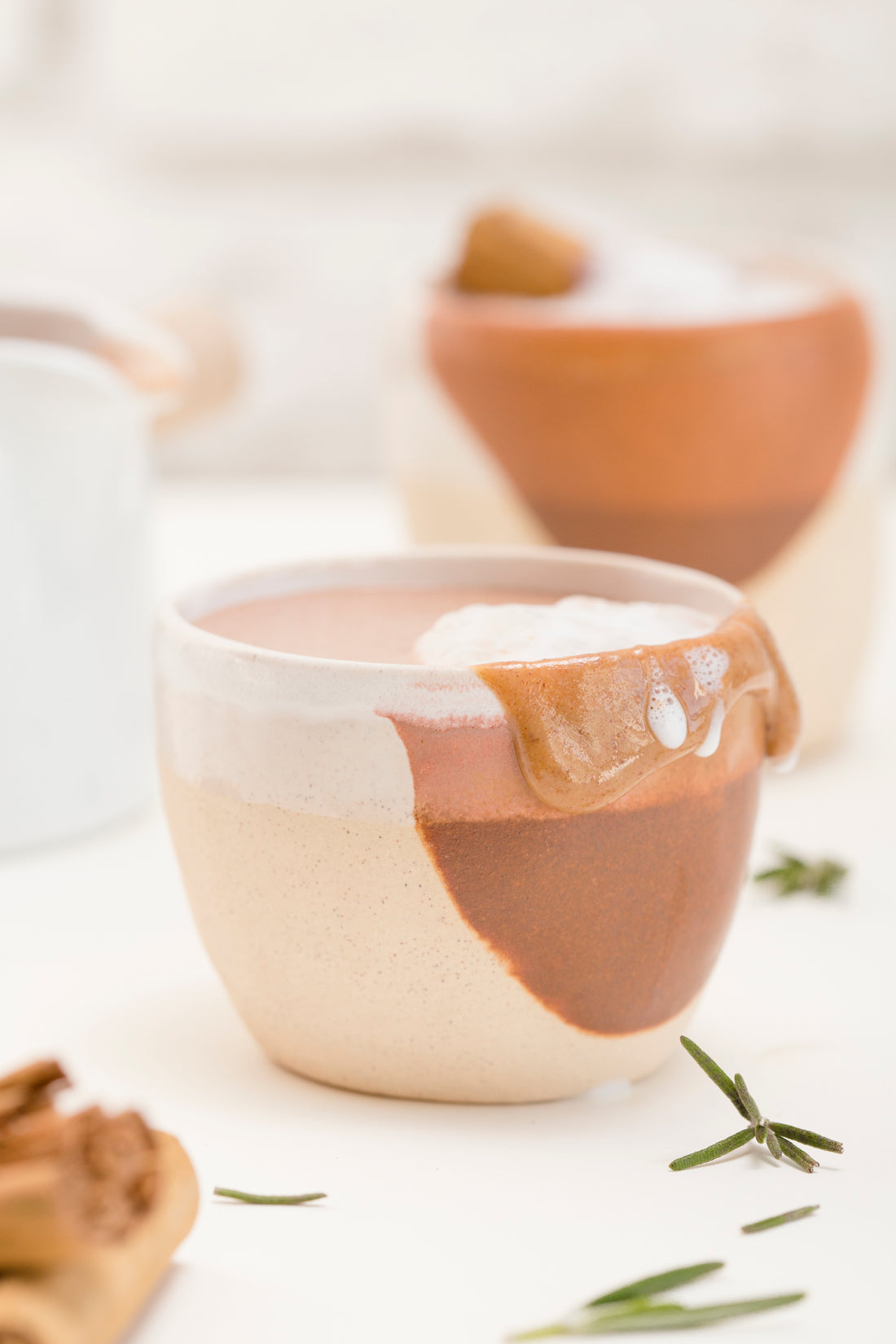 Chocolate caliente con coco