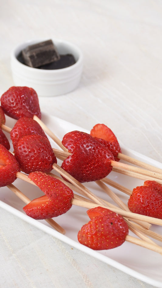 Brochetas para Valentine's