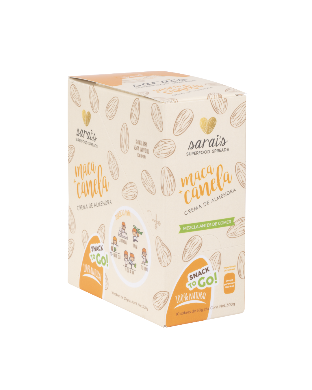 Caja de Sachets Maca Canela (10 sobres de 30 g)