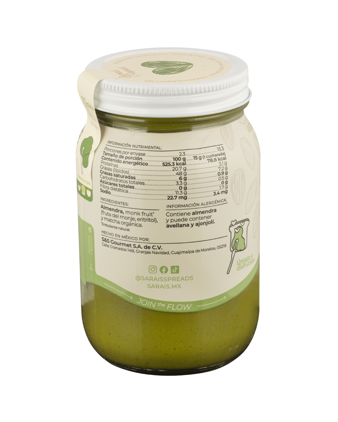 Crema de Almendra con Matcha