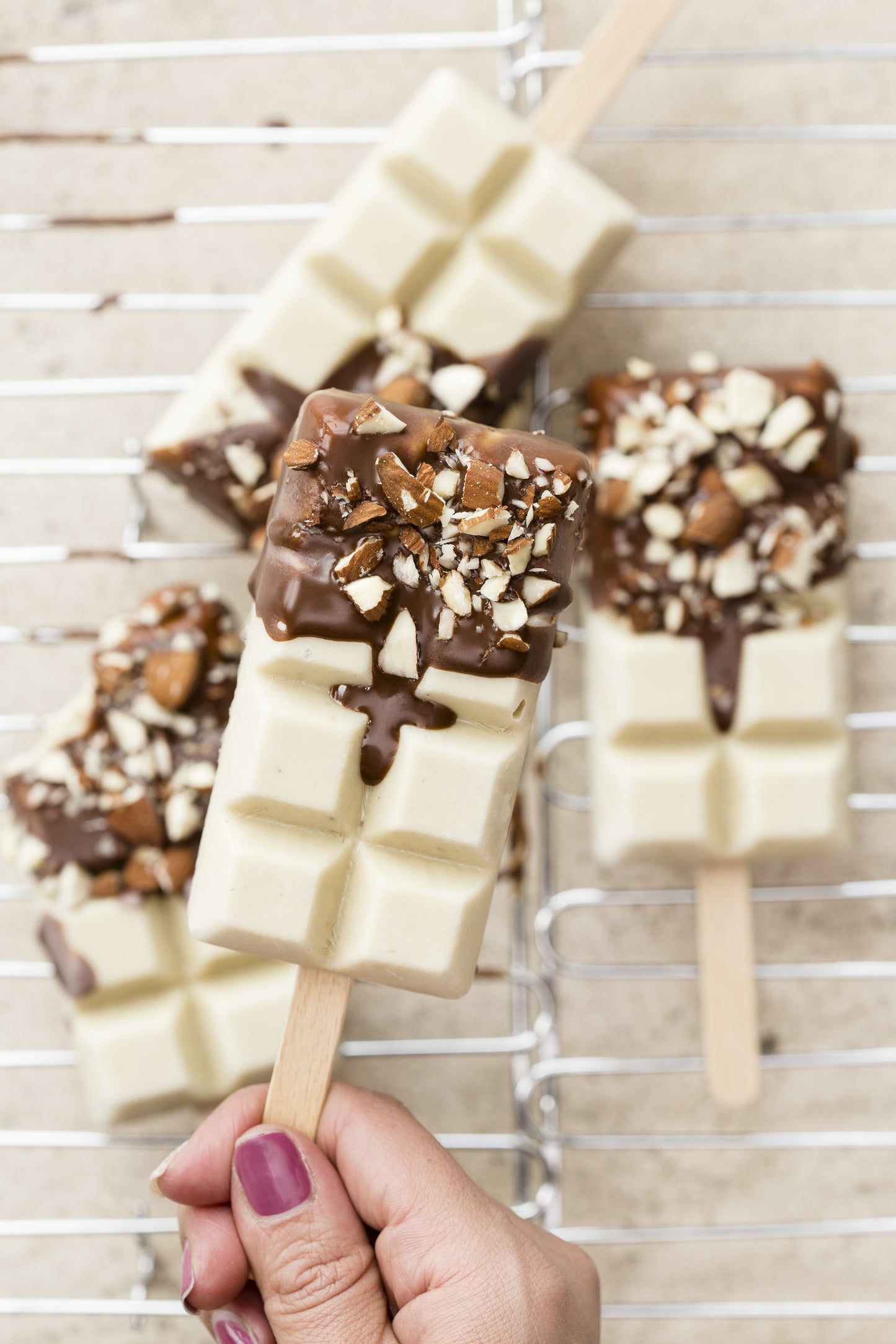 Paleta de Crema de Avellana con Cacao