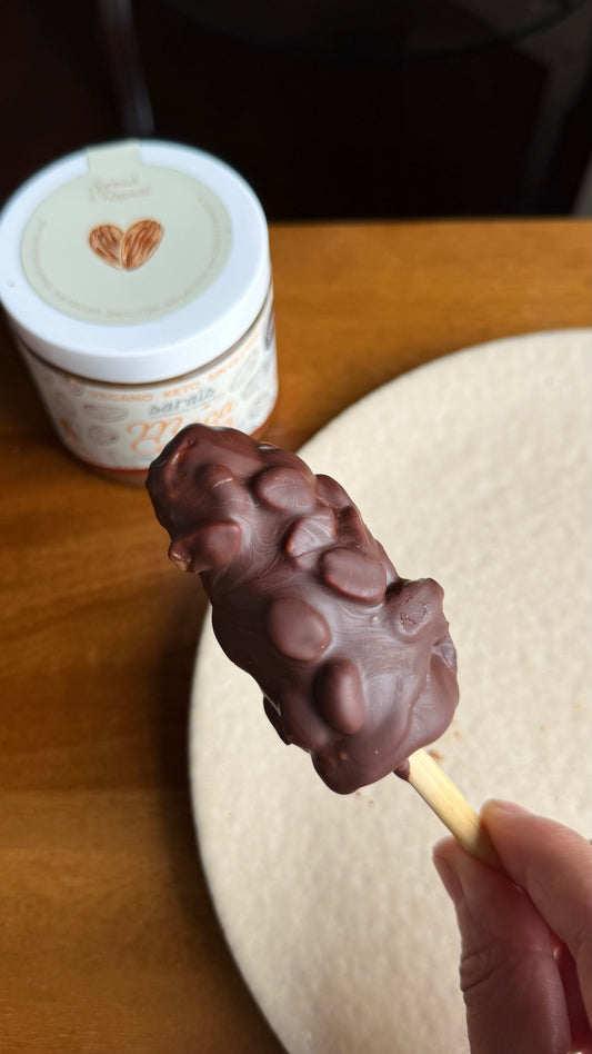 Paleta de plátano crunchy