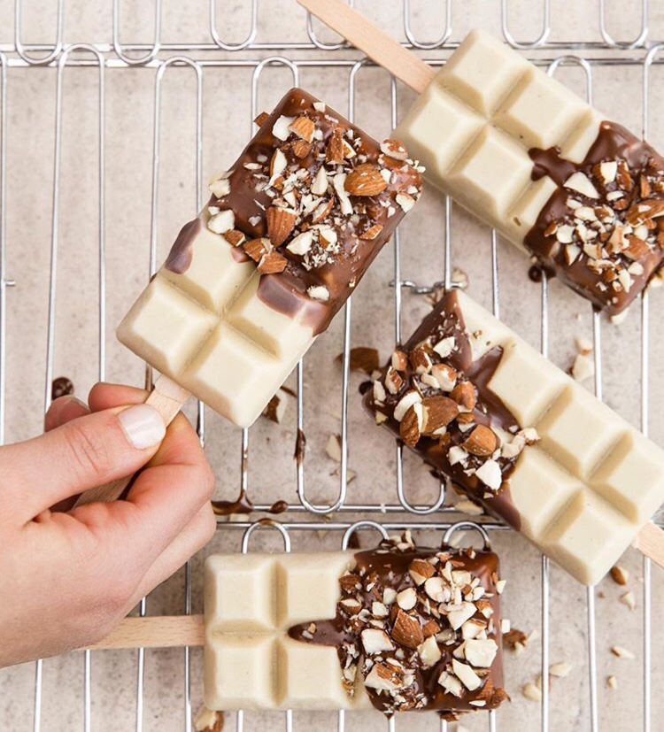 Paletas con Topping de Avellana