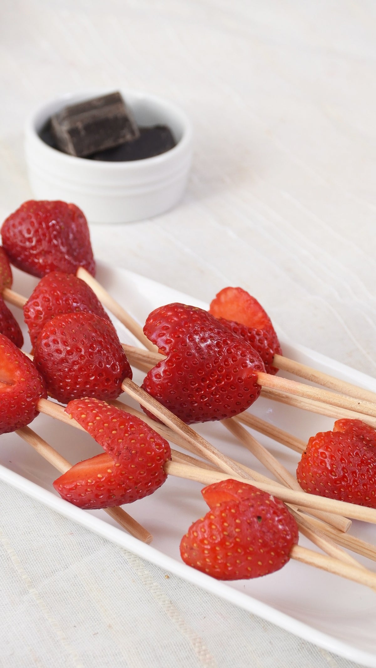 Brochetas para Valentine's