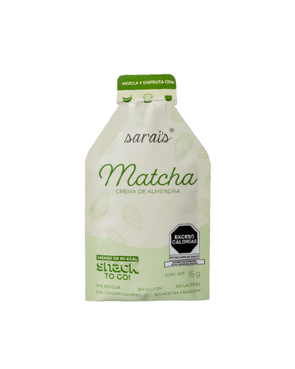 Sachet Crema de Almendra con Matcha 15g
