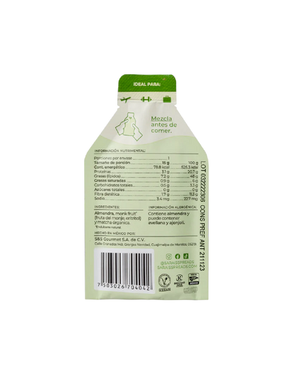 Sachet Crema de Almendra con Matcha 15g
