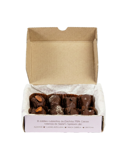 Dátiles con chocolate rellenos de Sarai's