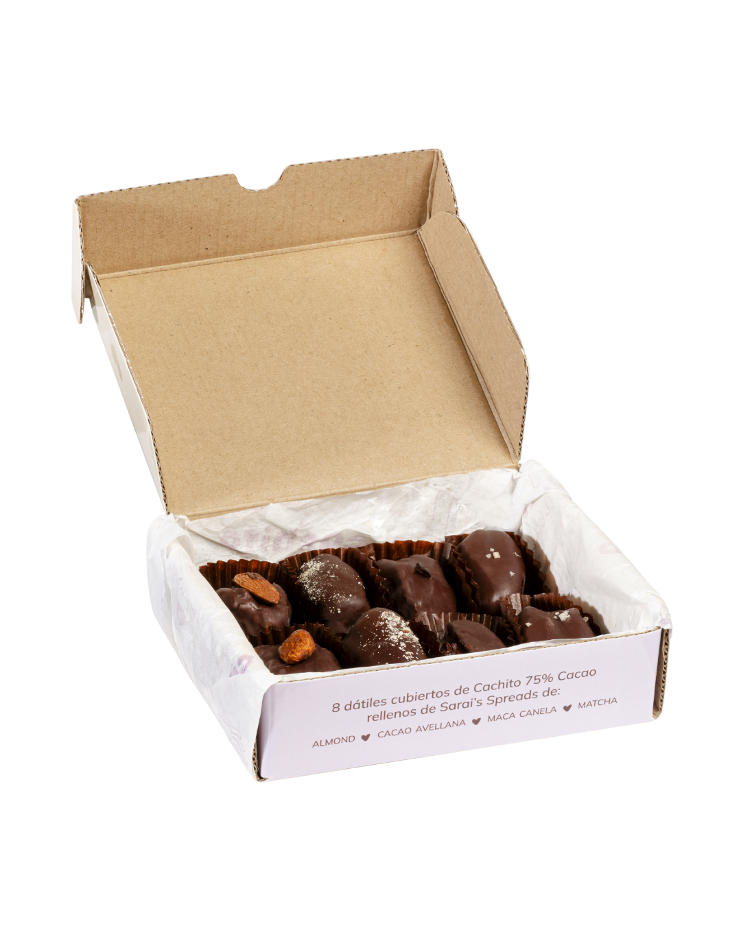 Dátiles con chocolate rellenos de Sarai's