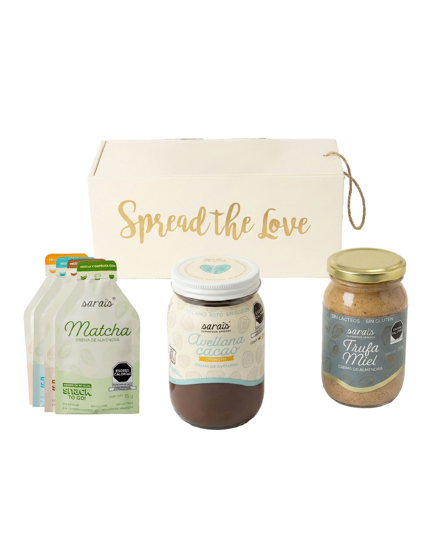 Kit Sarai's – Trufa Miel + Avellana Cacao Crunchy + Mix Sachets