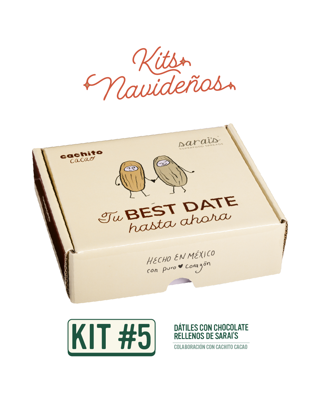 Dátiles con chocolate rellenos de Sarai's