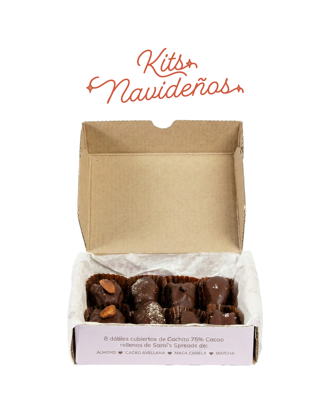 Dátiles con chocolate rellenos de Sarai's