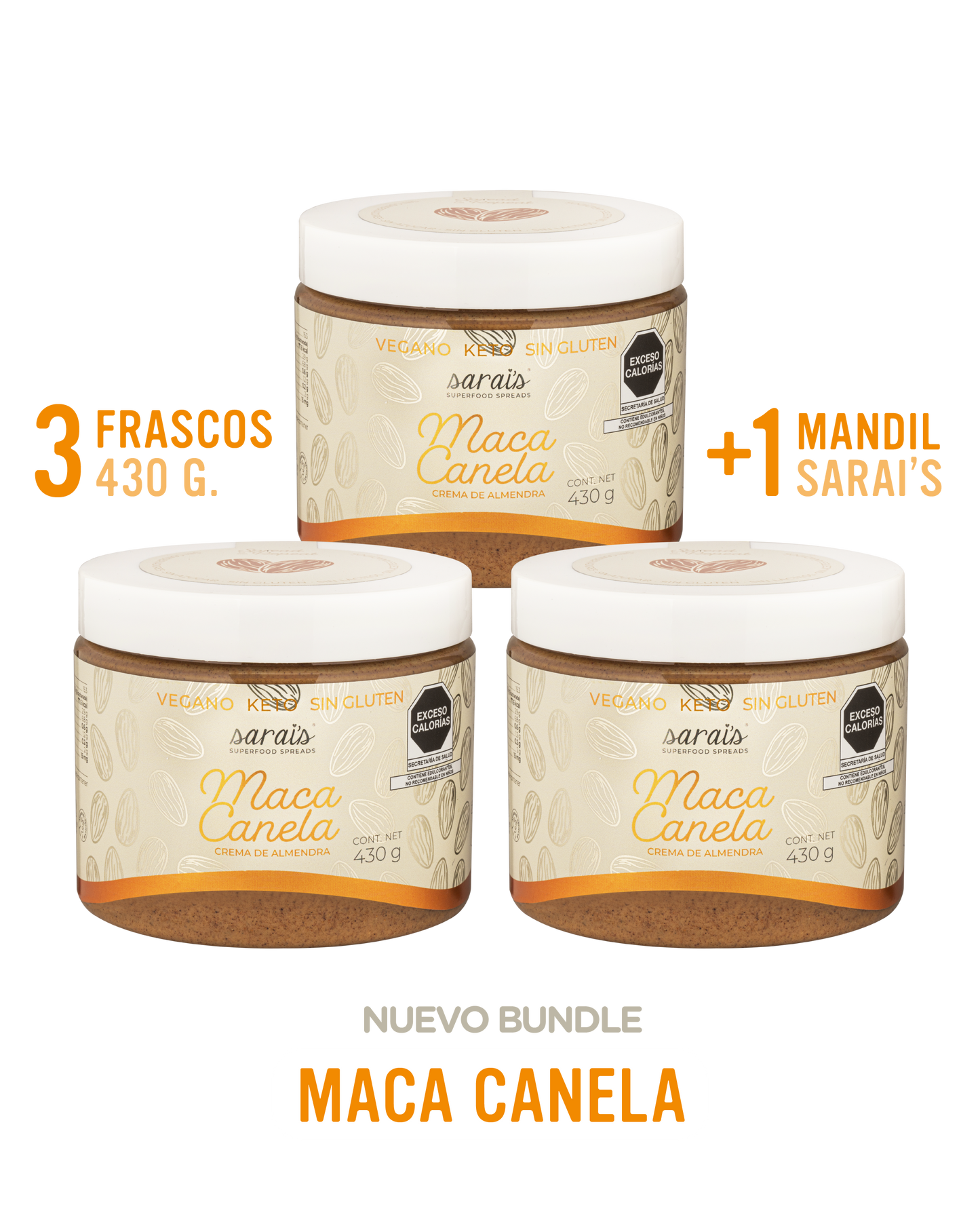 Bundle 3 frascos Maca Canela 430 g