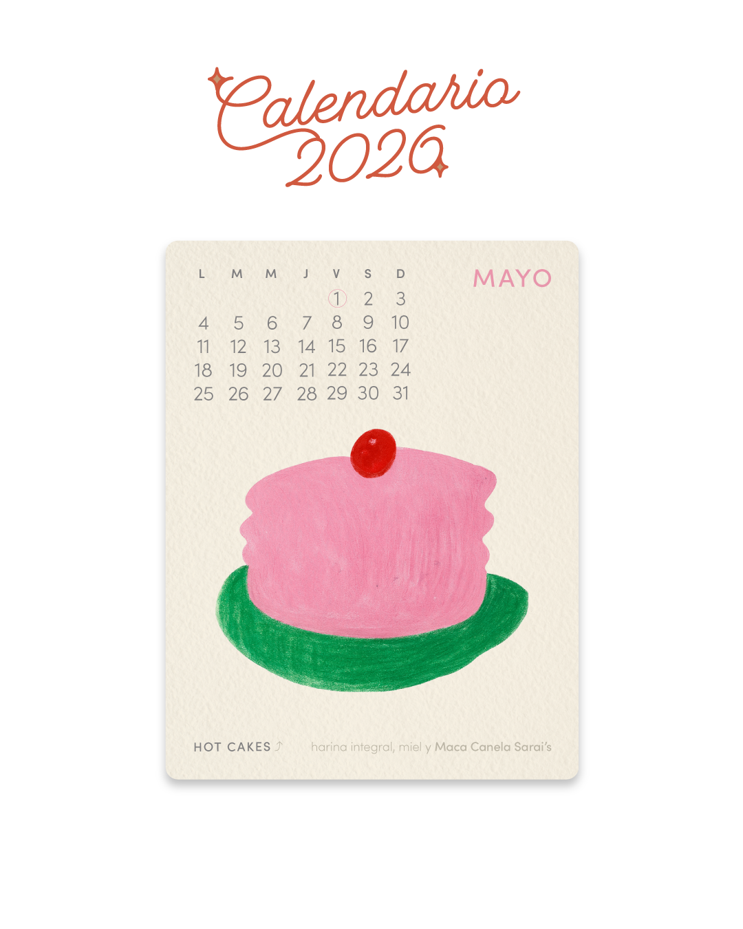 Calendario Sarai's 2026