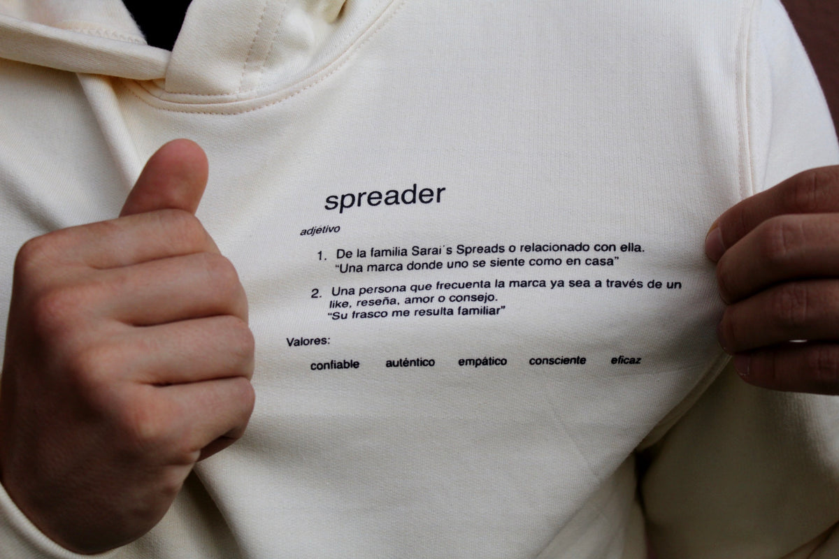 Significado de spreader impreso en la sudadera unisex